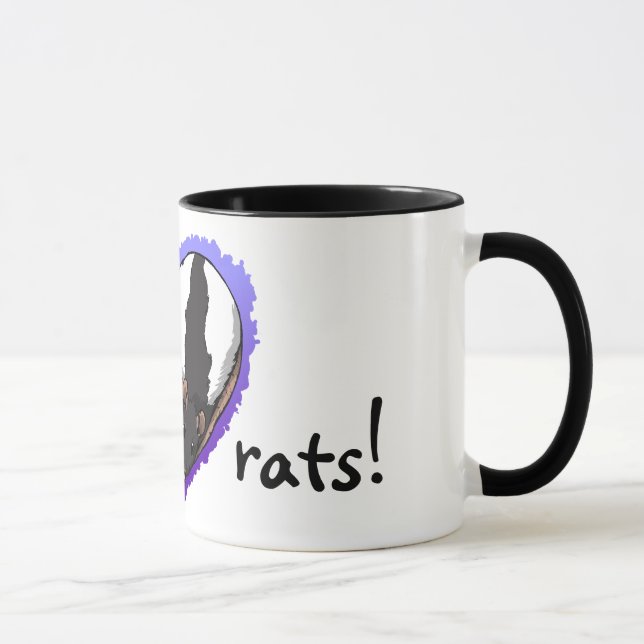 I love rats! Mug: Hooded rats Mug (Right)