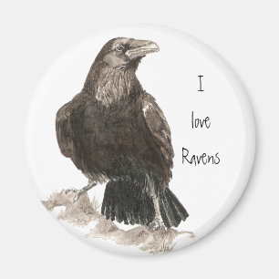 I love Ravens Fridge Magnet