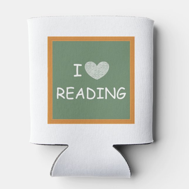I Love Reading Can Cooler (Back)