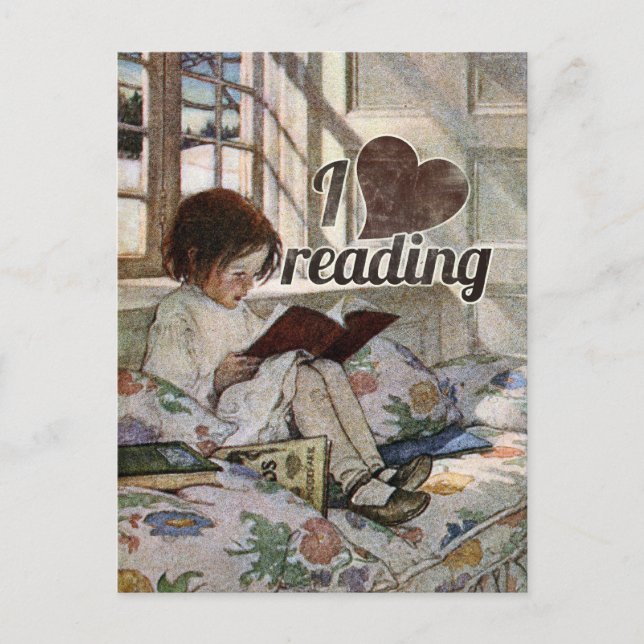 I Love Reading Postcard (Front)