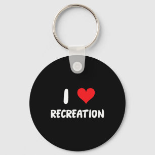 I Love Recreation - Heart Outdoor Sports Activitie Key Ring