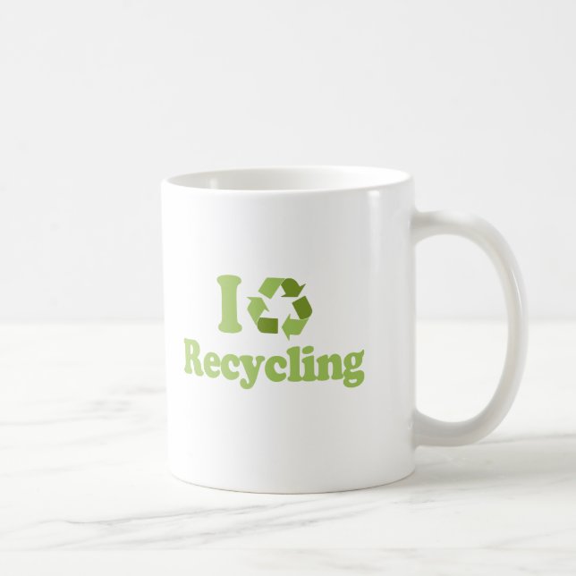 I Love recycling Coffee Mug (Right)