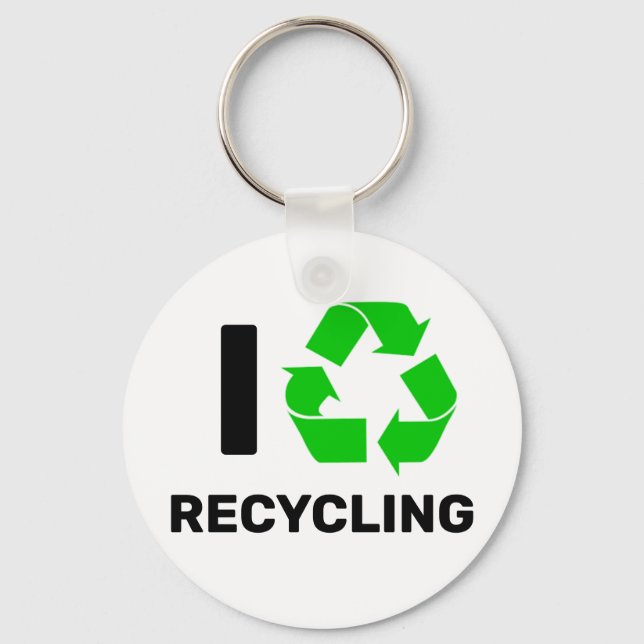 I LOVE RECYCLING KEY RING (Front)