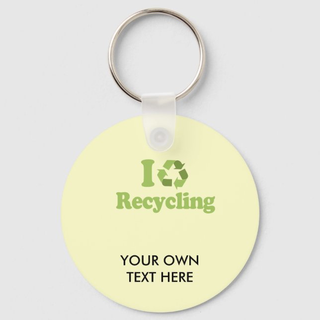 I LOVE RECYCLING KEY RING (Front)