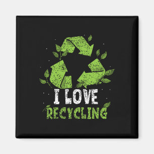 I Love Recycling Trash Earth Day Recycle Environme Magnet