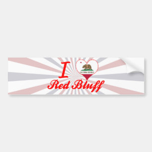 I Love Red Bluff, California Bumper Sticker