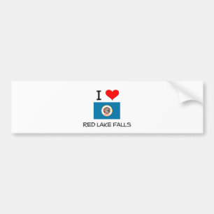 I Love Red Lake Falls Minnesota Bumper Sticker