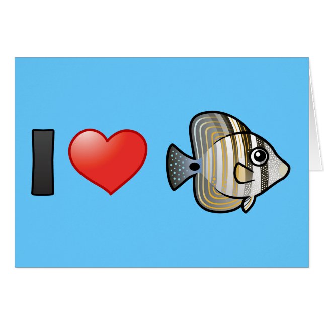 I Love Red Sea Sailfin Tang (Front Horizontal)
