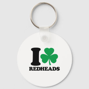 I Love Redheads - I Heart Redheads - St Patricks D Key Ring