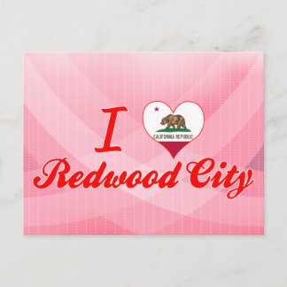 I Love Redwood City, California Postcard