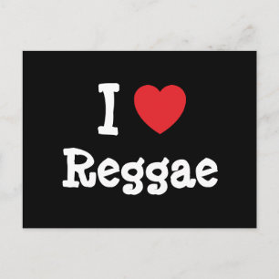 I love Reggae heart custom personalised Postcard