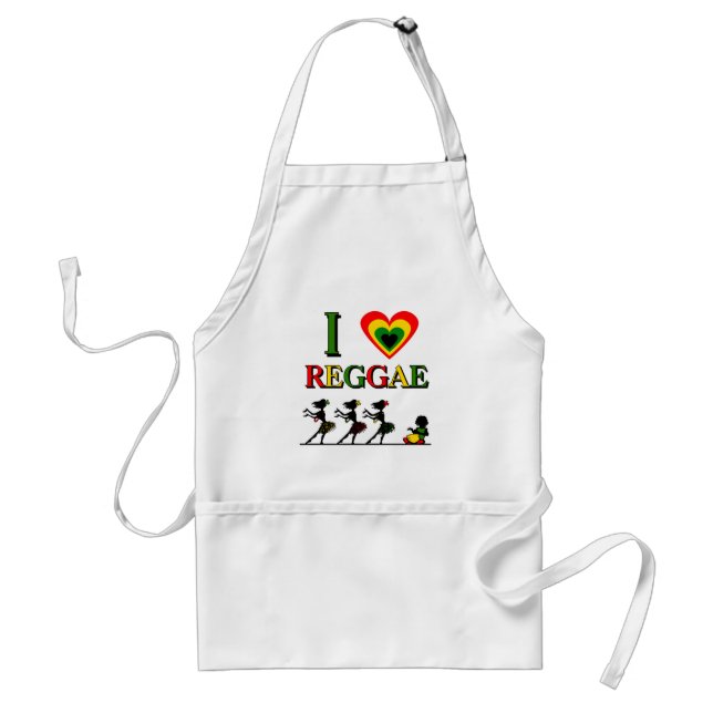 I Love Reggae Standard Apron (Front)