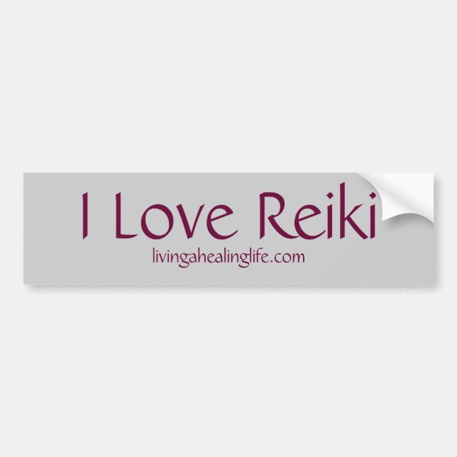 I Love Reiki Bumper Sticker (Front)