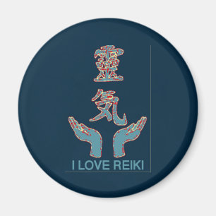 I Love Reiki- Reiki Hands Symbol Magnet