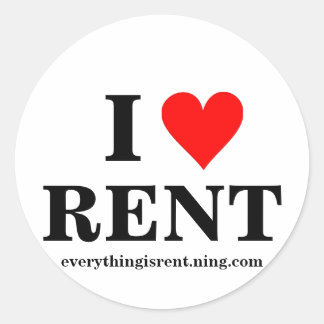 I Love RENT Sticker