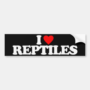 I LOVE REPTILES BUMPER STICKER