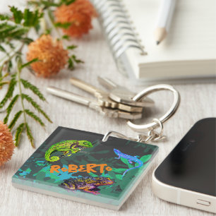 I love reptiles key ring