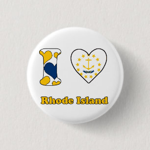 I love Rhode Island 3 Cm Round Badge
