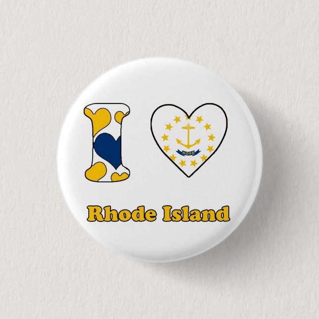I love Rhode Island 3 Cm Round Badge (Front)