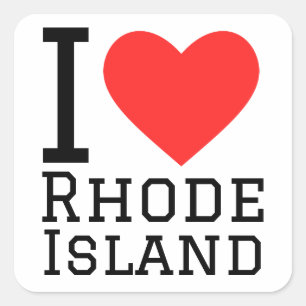 I love Rhode Island  Square Sticker