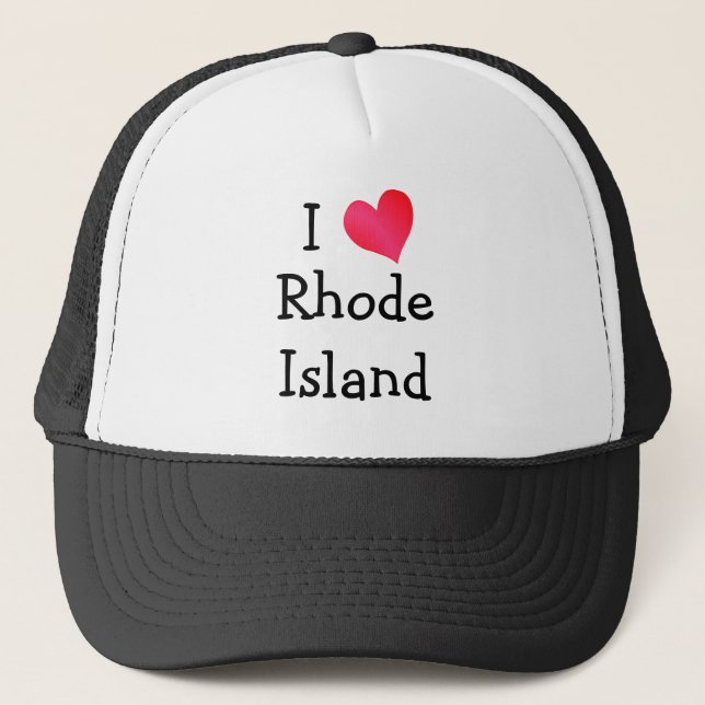 I Love Rhode Island Trucker Hat (Front)
