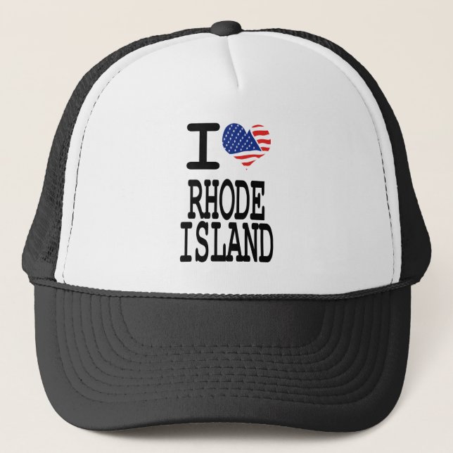 I love Rhode Island Trucker Hat (Front)