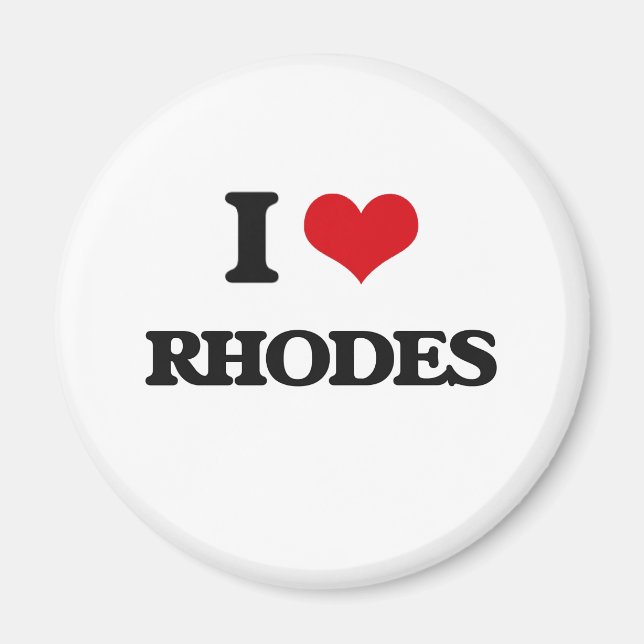 I Love Rhodes Magnet (Front)