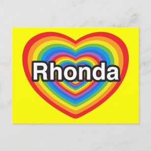 I love Rhonda. I love you Rhonda. Heart Postcard