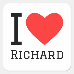 I love richard square sticker
