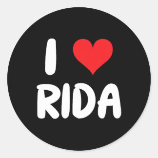 I Love Rida - Heart Classic Round Sticker