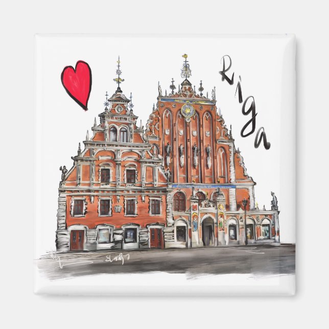 I love Riga Magnet (Front)