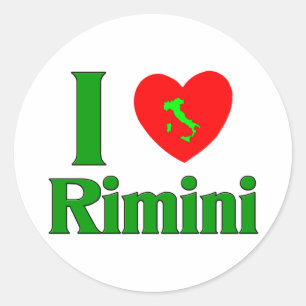 I Love Rimini Italy Classic Round Sticker