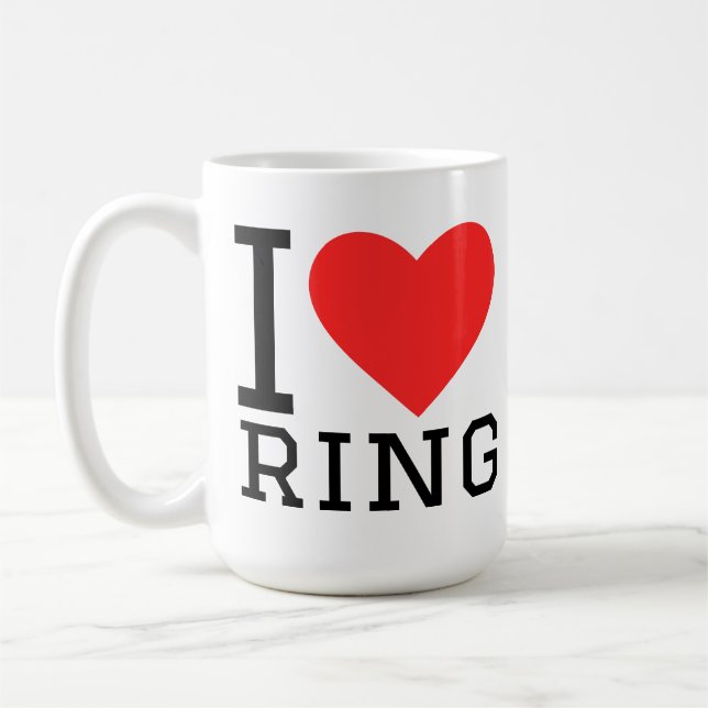 I love ring  coffee mug (Left)
