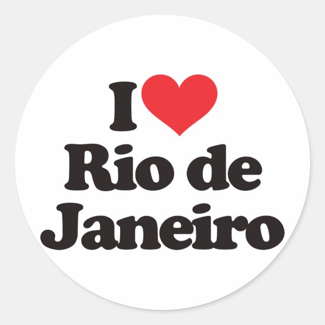 I Love Rio de Janeiro Classic Round Sticker (Front)