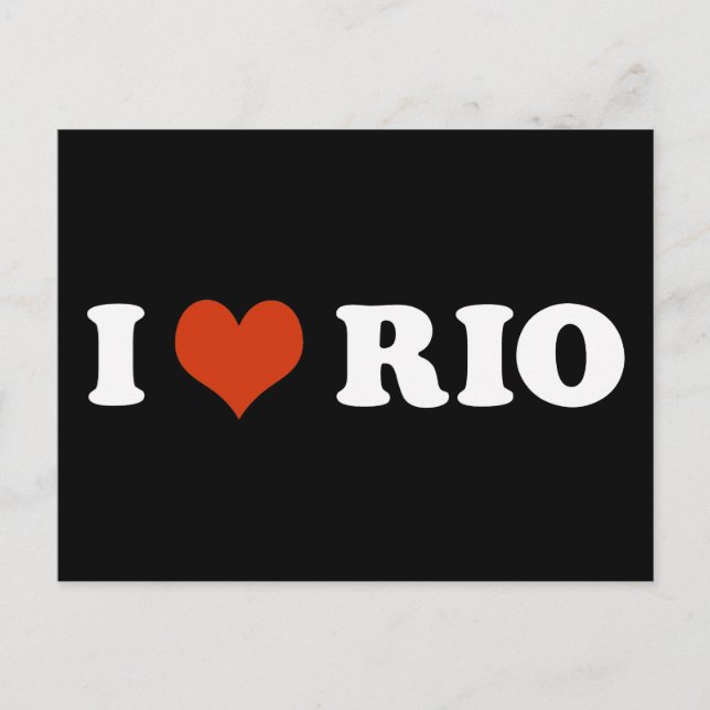 I love Rio de Janeiro Postcard (Front)