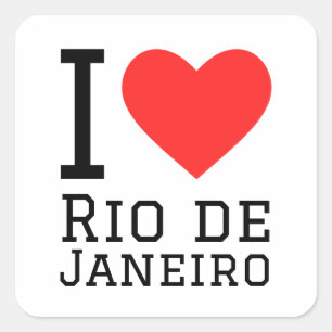 I love Rio de Janeiro Square Sticker