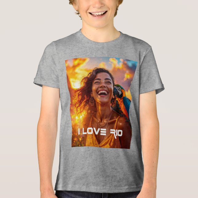 I LOVE RIO Tri-Blend SHIRT (Front)