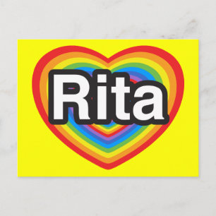 I love Rita. I love you Rita. Heart Postcard