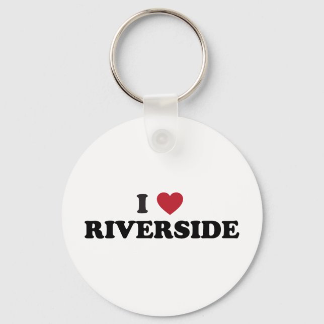 I Love Riverside California Key Ring (Front)