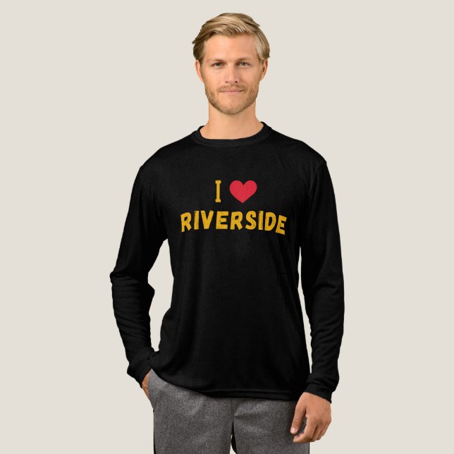 i love Riverside,California Tri-Blend Shirt (Full Front)