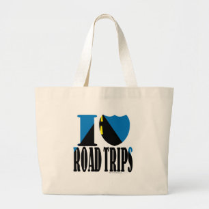 I Love Roadtrips! Large Tote Bag