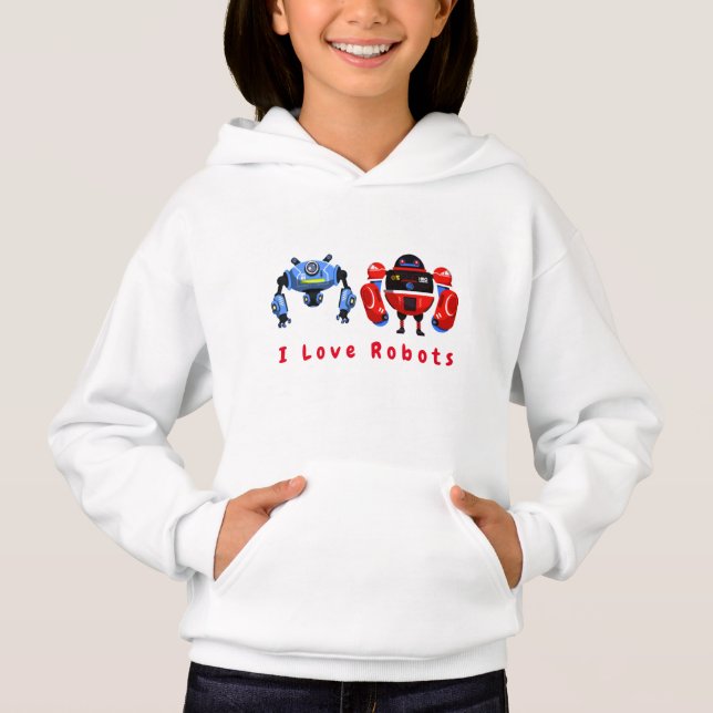 I love Robot Gift All Ages Robotic Kids Girls (Front)