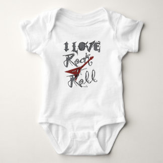 I love Rock and Roll Baby Bodysuit