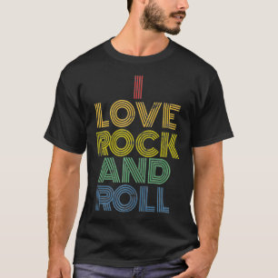 I Love Rock And Roll distressed rainbow 70s 80s  T-Shirt