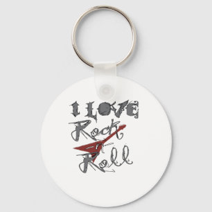 I love Rock and Roll Key Ring