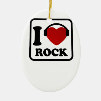 I love Rock Ceramic Tree Decoration