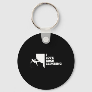 I Love Rock Climbing Mountain Climbing Rocks Key Ring