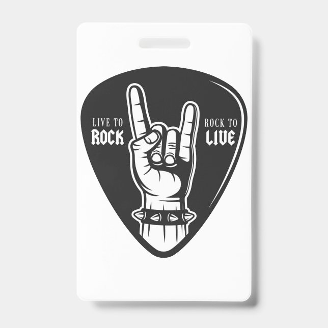 I love rock ID badge (Front)