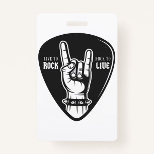 I love rock ID badge