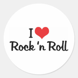 I Love Rock 'n Roll Classic Round Sticker